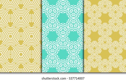 set of original floral patterns. modern ornament. vector illustration for design wedding invitation, background, wallpaper