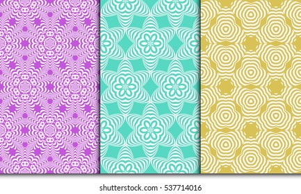 set of original floral patterns. modern ornament. vector illustration for design wedding invitation, background, wallpaper