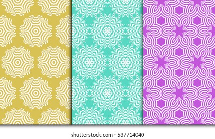 set of original floral patterns. modern ornament. vector illustration for design wedding invitation, background, wallpaper