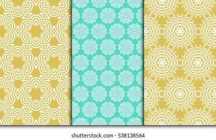 set of original floral patterns. modern ornament. vector illustration for design wedding invitation, background, wallpaper