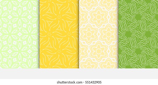 set of original floral patterns. modern ornament. vector illustration for design wedding invitation, background, wallpaper