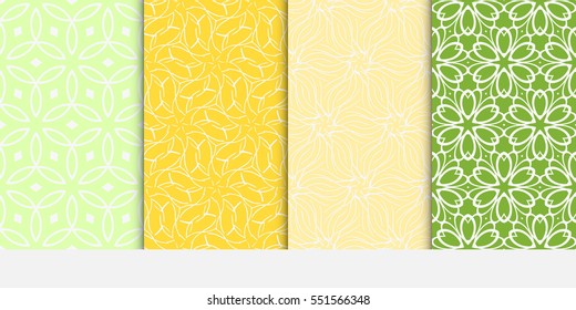 set of original floral patterns. modern ornament. vector illustration for design wedding invitation, background, wallpaper
