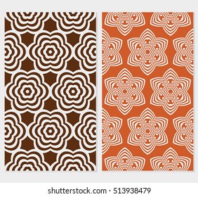 set of original floral patterns. vector illustration for design wedding invitation, background, wallpaper. silver, brown color