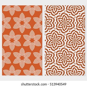 set of original floral patterns. vector illustration for design wedding invitation, background, wallpaper. silver, purple color