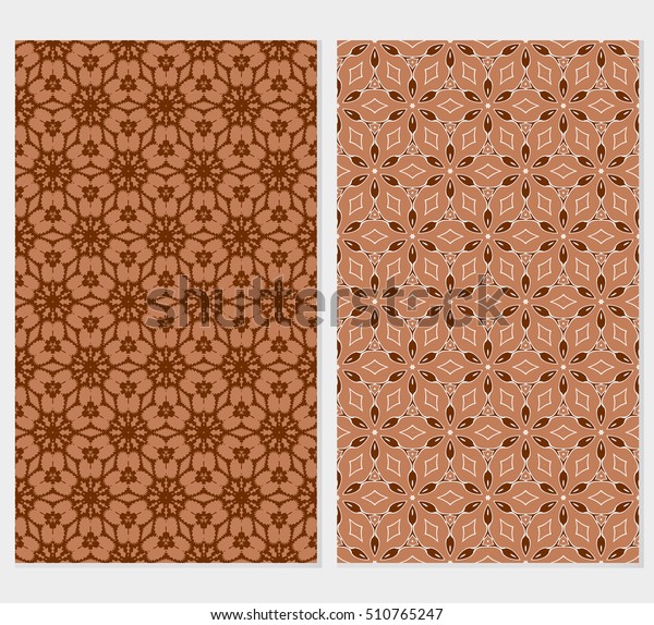 Set Original Floral Patterns Vector Illustration Stock Vector (Royalty ...
