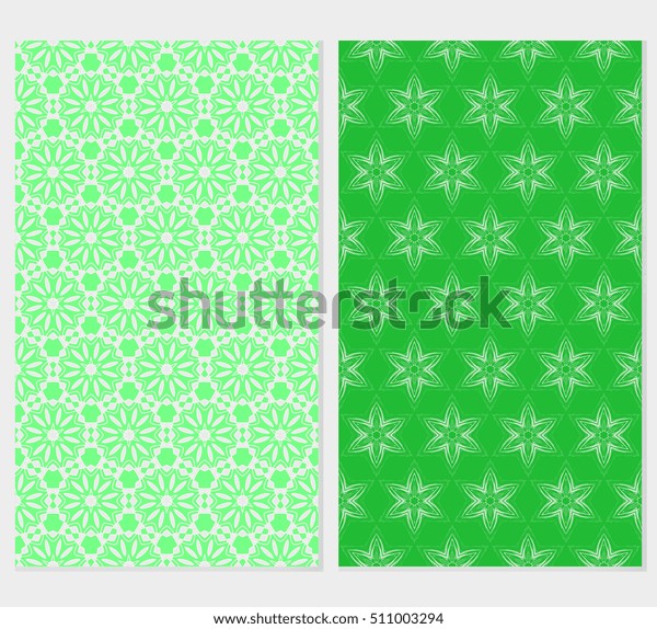Set Original Floral Patterns Vector Illustration Stock Vector (Royalty ...