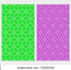 Set of original floral seamless pattern. vector illustration. for design invitation, backgrounds, wallpapers, banners, greeting cards. Ethnic arabic, turkish ornament