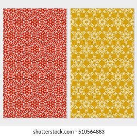 Set of original floral seamless pattern. vector illustration. for design invitation, backgrounds, wallpapers, banners, greeting cards. Ethnic arabic, turkish ornament