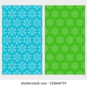 Set of original floral seamless pattern. vector illustration. for design invitation, backgrounds, wallpapers, banners, greeting cards. Ethnic arabic, turkish ornament