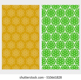 Set of original floral seamless pattern. vector illustration. for design invitation, backgrounds, wallpapers, banners, greeting cards. Ethnic arabic, turkish ornament