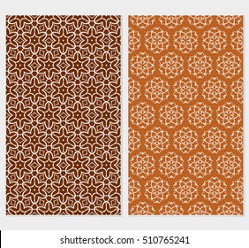 Set of original floral seamless pattern. vector illustration. for design invitation, backgrounds, wallpapers, banners, greeting cards. Ethnic arabic, turkish ornament