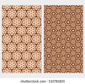 Set of original floral seamless pattern. vector illustration. for design invitation, backgrounds, wallpapers, banners, greeting cards. Ethnic arabic, turkish ornament