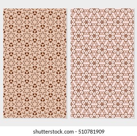 Set of original floral seamless pattern. vector illustration. for design invitation, backgrounds, wallpapers, banners, greeting cards. Ethnic arabic, turkish ornament