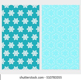 Set of original floral seamless pattern. vector illustration. for design invitation, backgrounds, wallpapers, banners, greeting cards. Ethnic arabic, turkish ornament