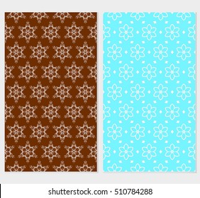 Set of original floral seamless pattern. vector illustration. for design invitation, backgrounds, wallpapers, banners, greeting cards. Ethnic arabic, turkish ornament