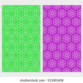 Set of original floral seamless pattern. vector illustration. for design invitation, backgrounds, wallpapers, banners, greeting cards. Ethnic arabic, turkish ornament