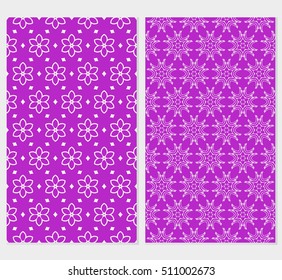Set of original floral seamless pattern. vector illustration. for design invitation, backgrounds, wallpapers, banners, greeting cards. Ethnic arabic, turkish ornament