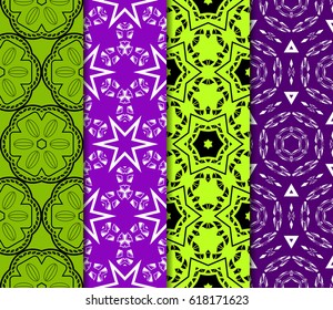 set of original geometric patterns. modern ornament. vector illustration for design wedding invitation, background, wallpaper