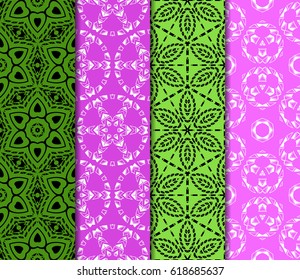 set of original geometric patterns. modern ornament. vector illustration for design wedding invitation, background, wallpaper