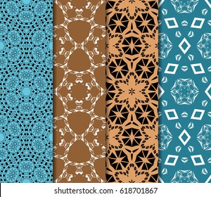 set of original geometric patterns. modern ornament. vector illustration for design wedding invitation, background, wallpaper