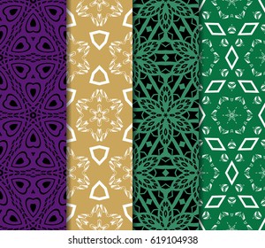 set of original geometric patterns. modern ornament. vector illustration for design wedding invitation, background, wallpaper