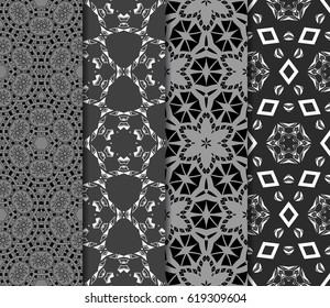 set of original geometric patterns. modern ornament. vector illustration for design wedding invitation, background, wallpaper