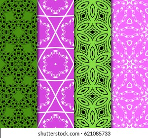 set of original geometric patterns. modern ornament. vector illustration for design wedding invitation, background, wallpaper