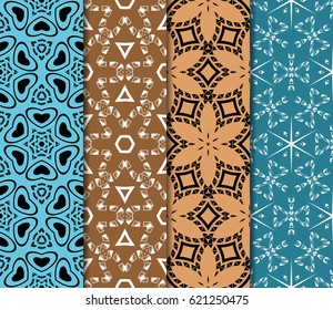 set of original geometric patterns. modern ornament. vector illustration for design wedding invitation, background, wallpaper