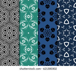 set of original geometric patterns. modern ornament. vector illustration for design wedding invitation, background, wallpaper
