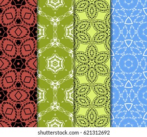 set of original geometric patterns. modern ornament. vector illustration for design wedding invitation, background, wallpaper