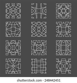 set of original geometric vector design elements -illustration