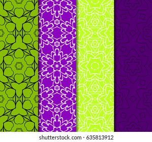 set of original geometrical patterns. modern ornament. vector illustration for design wedding invitation, background, wallpaper