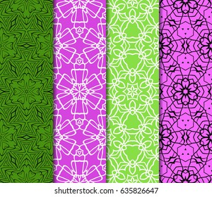 set of original geometrical patterns. modern ornament. vector illustration for design wedding invitation, background, wallpaper