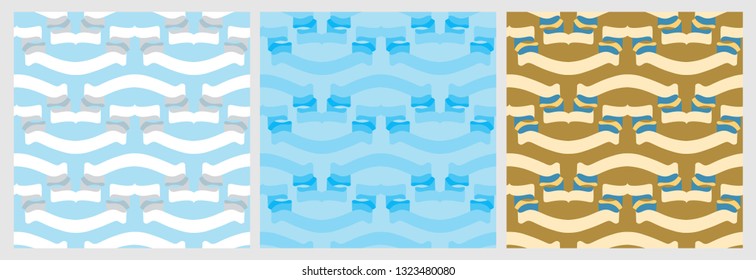 a set of original seamless patterns in different colors, can be used as a print, base, fabric decoration, home textiles, Wallpaper and other design