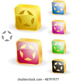 Set of original vector button.