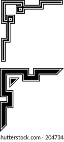 Set of original vector corner ornaments. This is a vector image - you can simply edit colors and shapes.