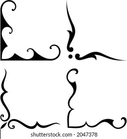 Set of original vector corner ornaments. This is a vector image - you can simply edit colors and shapes.