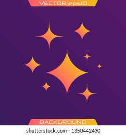 The set of original vector stars sparkle icon. Bright firework, decoration twinkle, shiny flash. Glowing light effect stars and bursts collection. Vector illustration.