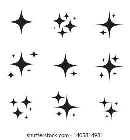 Set of original vector stars sparkle firework, decoration twinkle, shiny flash icon. Vector Illustration EPS10