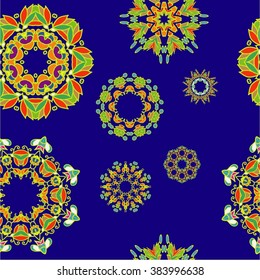 set Ornament in the circle, vector illustration