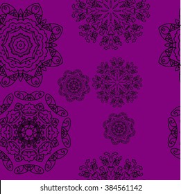 set Ornament in the circle, vector illustration