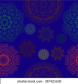 Set Ornament in the circle, vector illustration