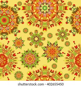 Set ornament in the circle vector illustration