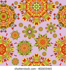Set ornament in the circle vector illustration