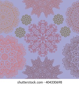 Set ornament in the circle vector illustration
