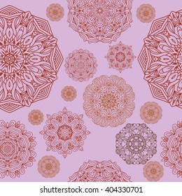 Set ornament in the circle vector illustration