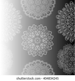 Set ornament in the circle vector illustration