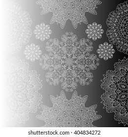 Set ornament in the circle vector illustration