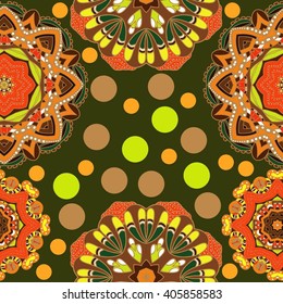 Set ornament in the circle vector illustration.