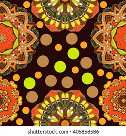 Set ornament in the circle vector illustration.